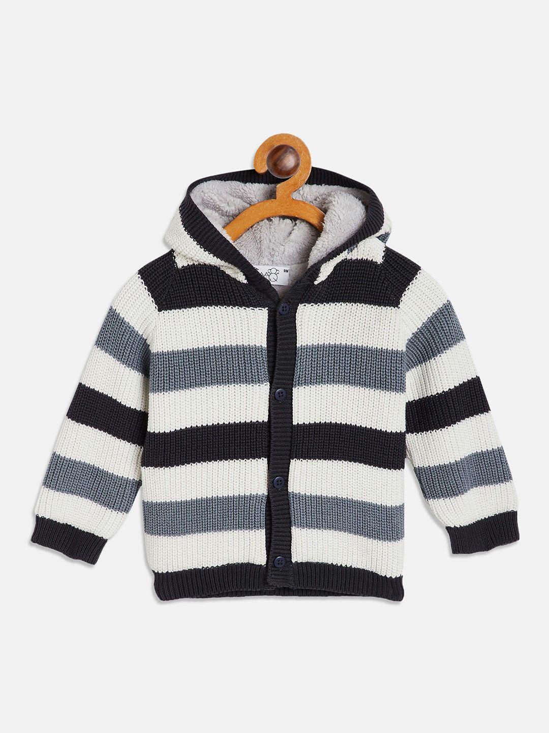 wildlinggs infants striped pure cotton cardigan sweater