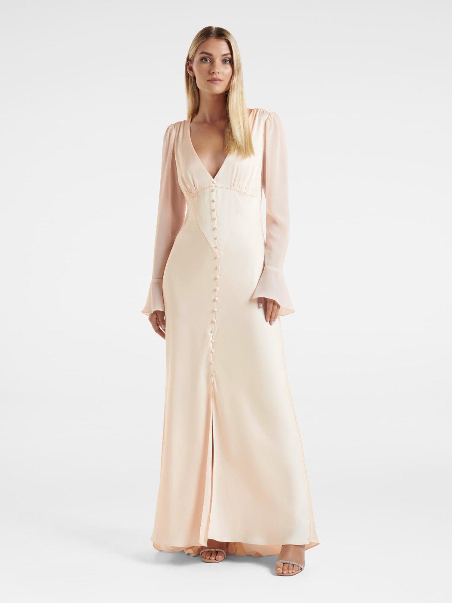 willow long sleeve button down maxi dress