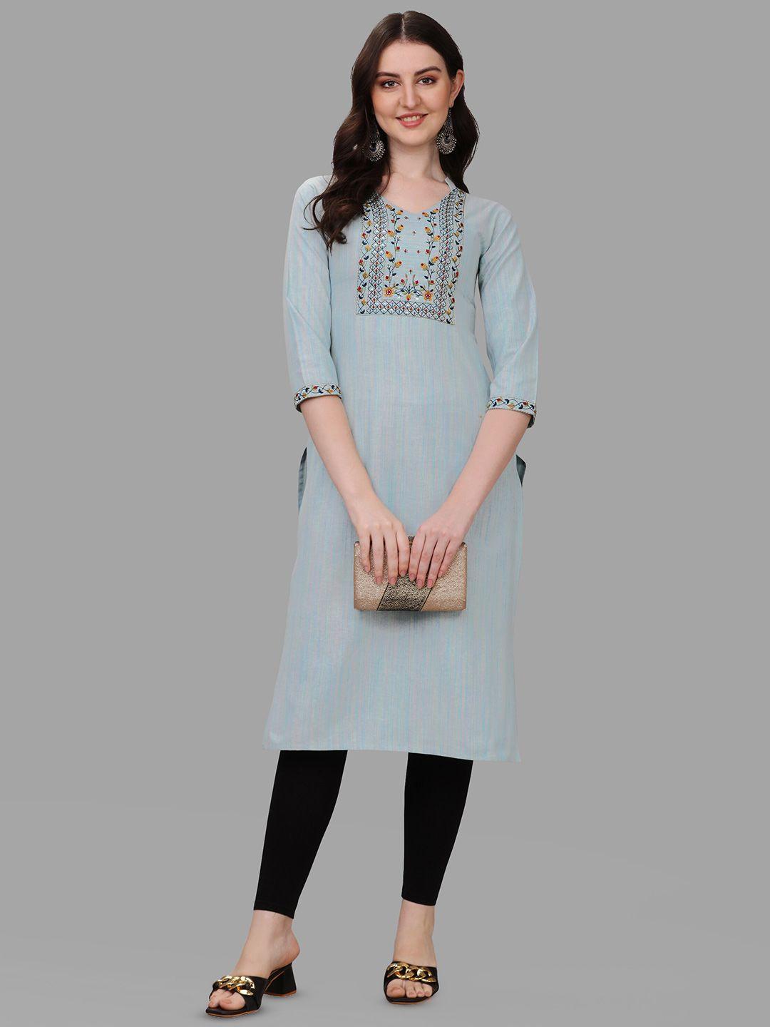 wilnercrown embroidered straight kurta