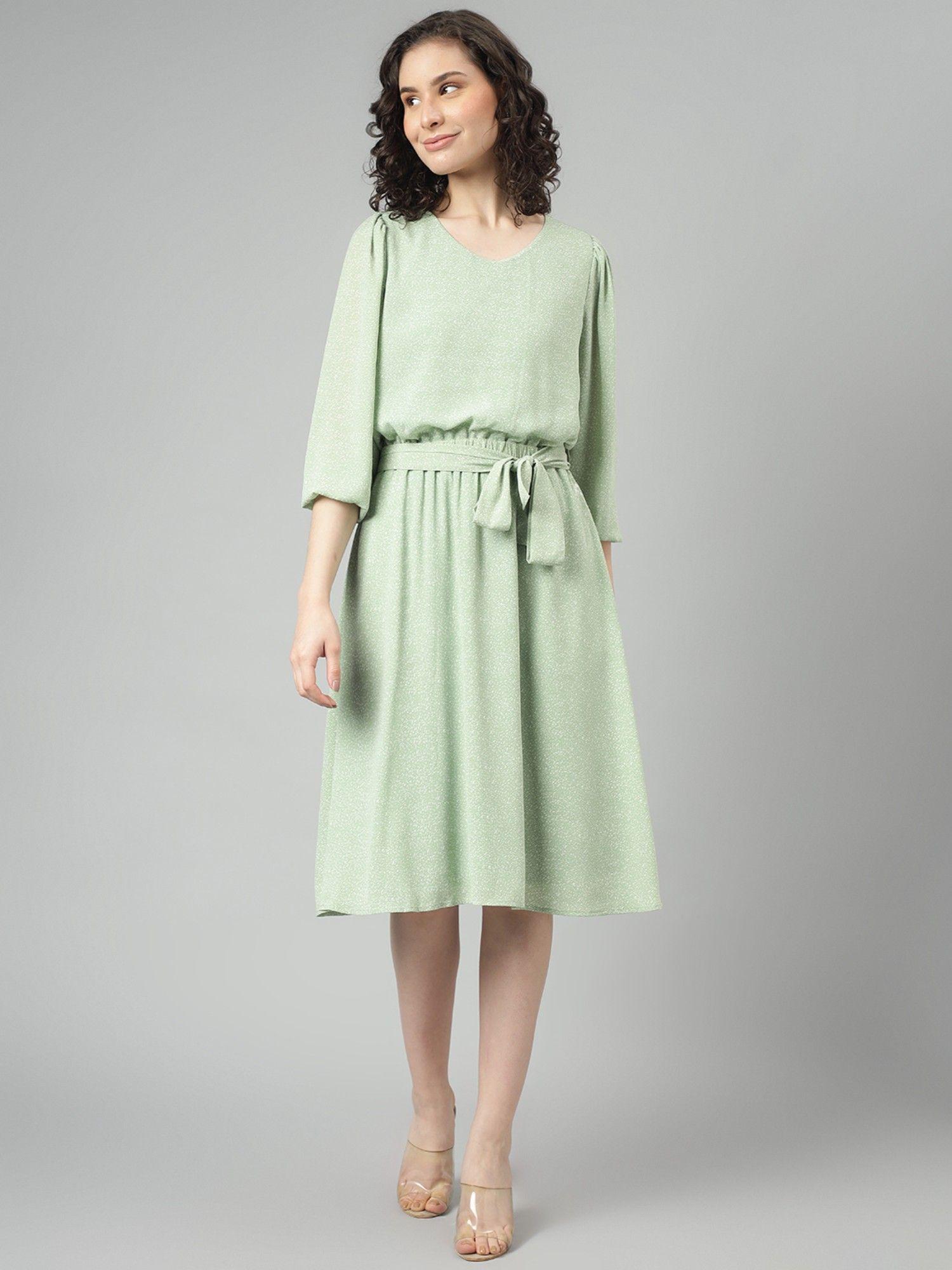 windblown tea length dress