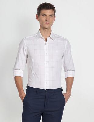 windowpane check dobby shirt