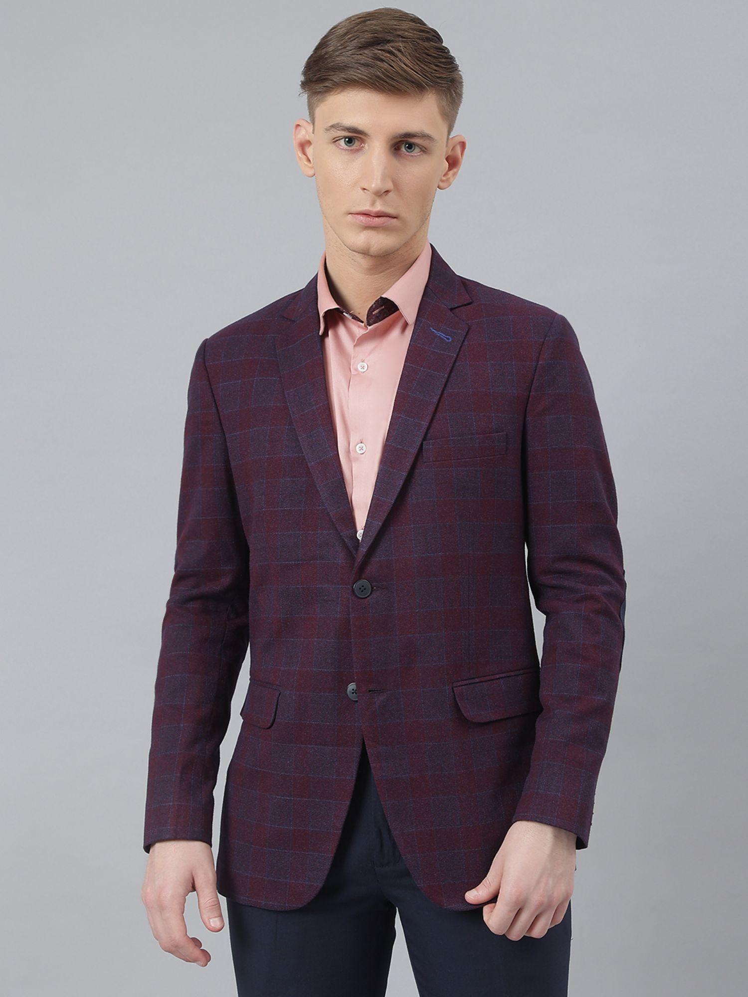 wine-polyviscose-checks-blazer