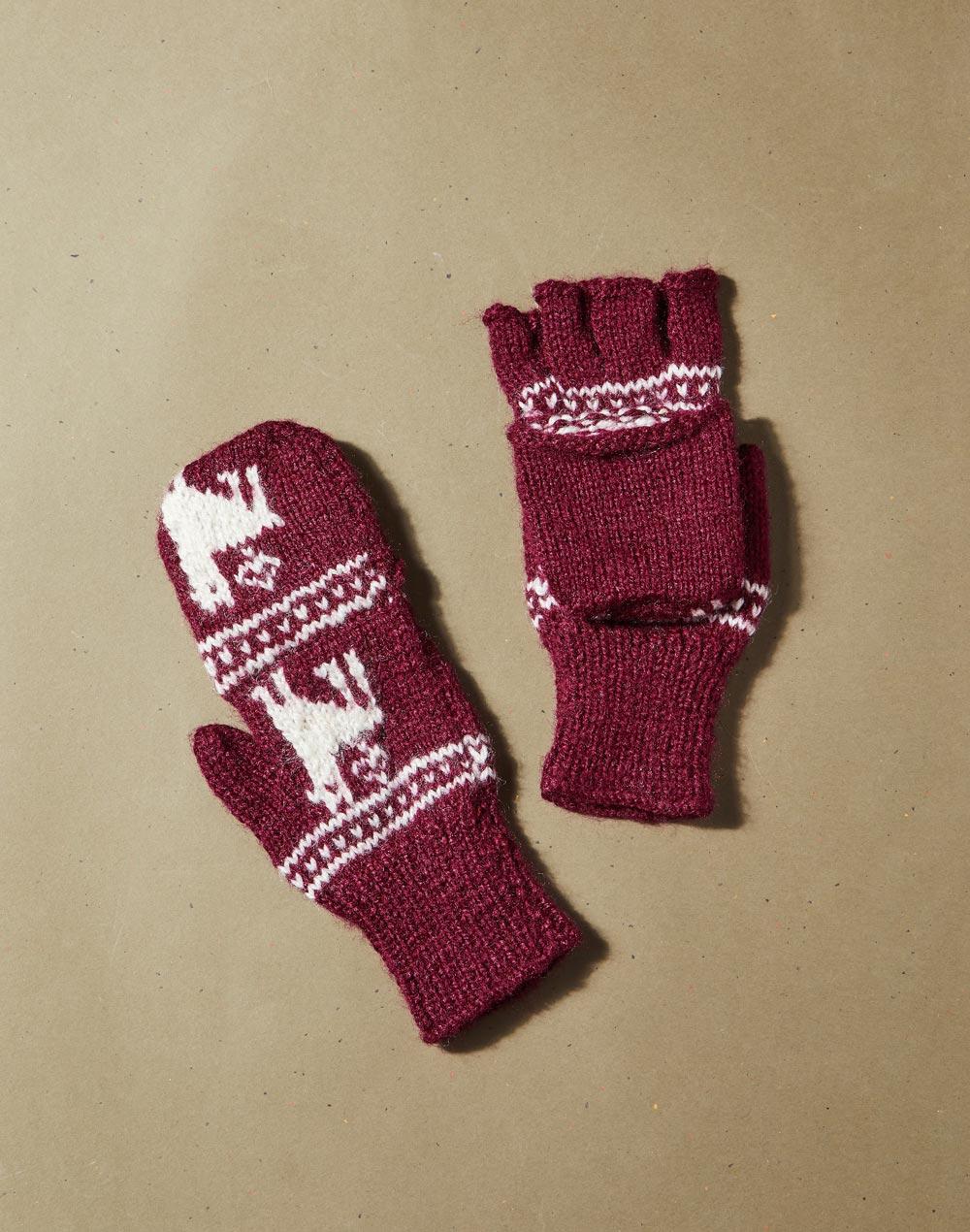 wine acrylic gloves