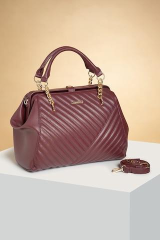 wine quilted casual pu women shoulder bag