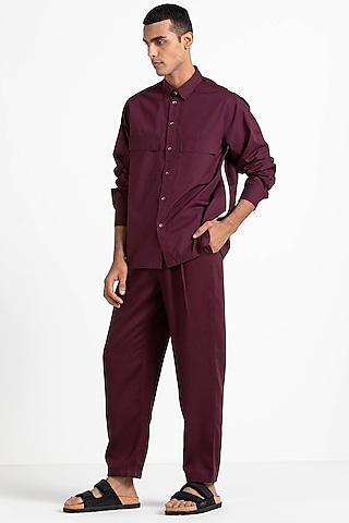 wine shirt with patch pocket
