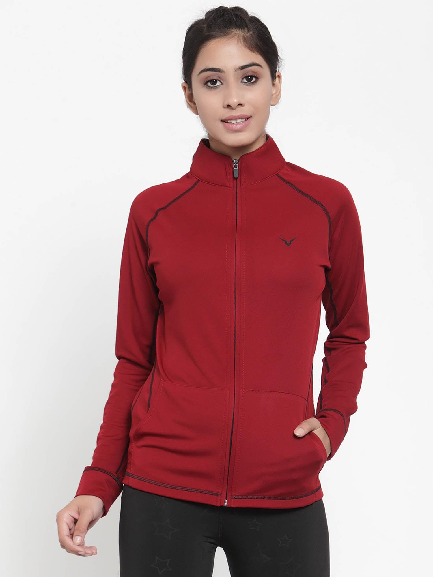 wine womens zip up jacket