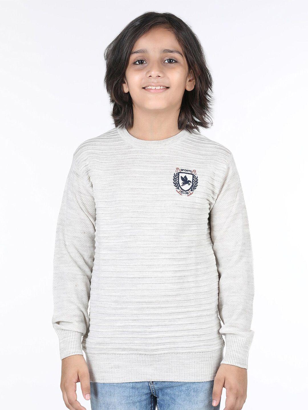 wingsfield boys round neck acrylic pullover