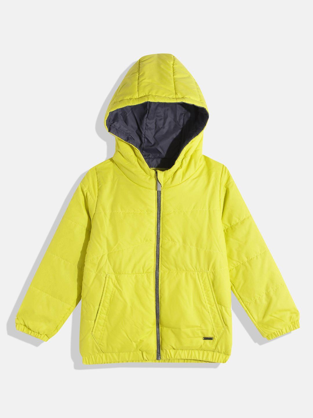 wingsfield boys yellow solid padded jacket