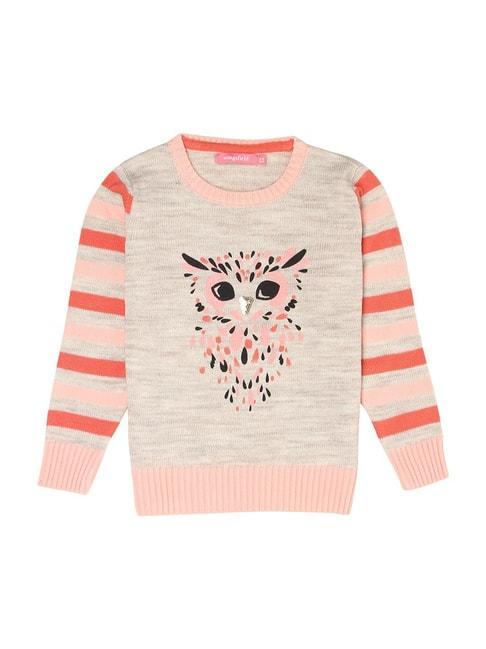 wingsfield-kids-grey-&-pink-printed-full-sleeves-pullover