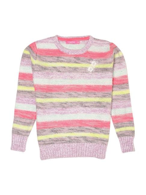 wingsfield kids multicolor striped full sleeves pullover