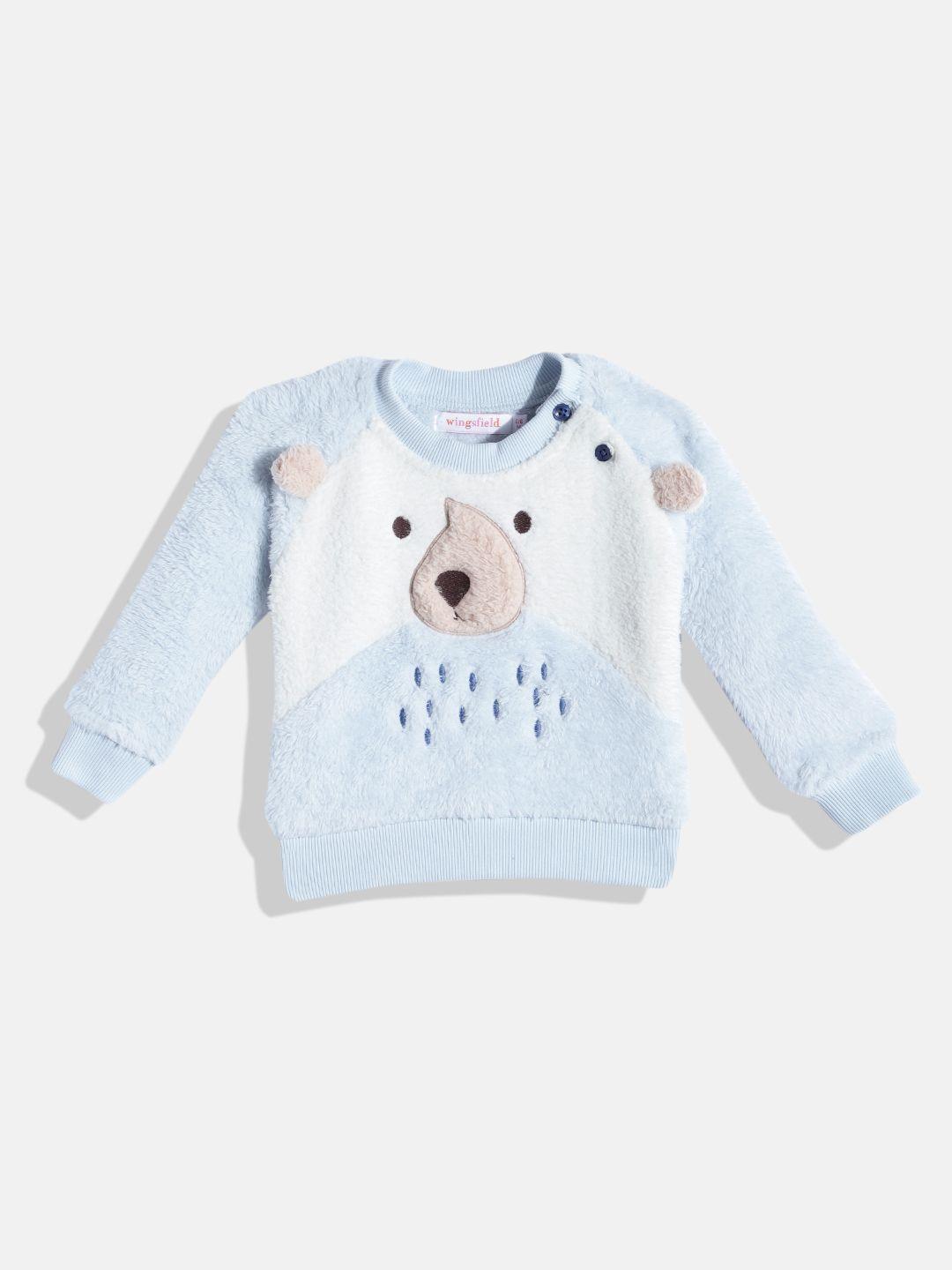 wingsfield boys blue printed sweatshirt