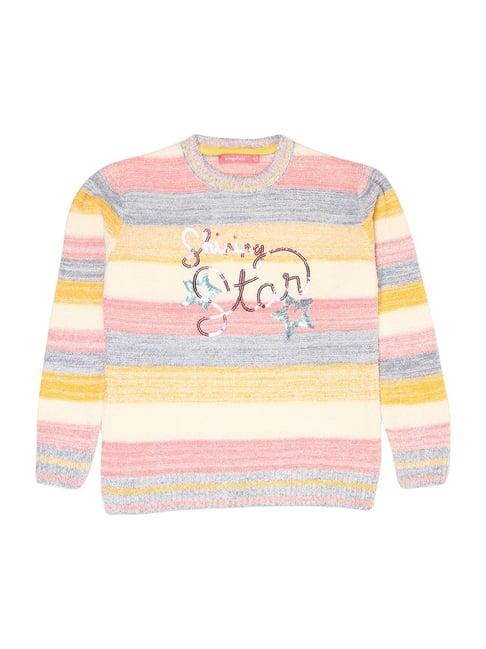 wingsfield kids multicolor sequence full sleeves pullover