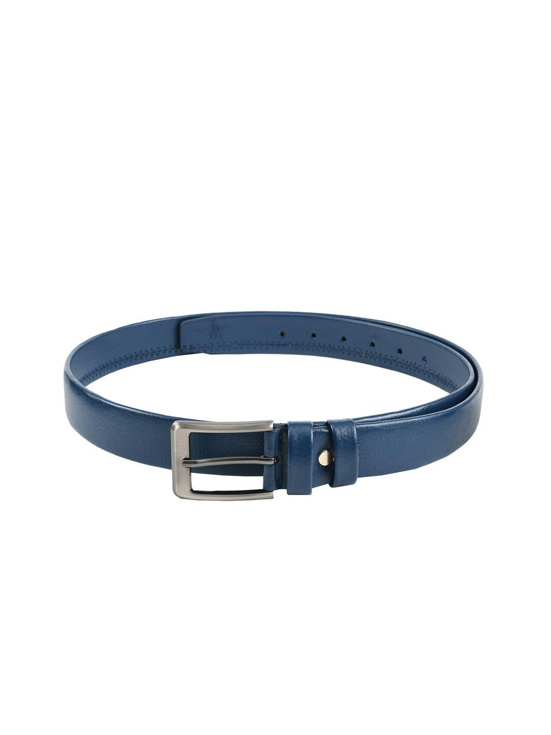 winsome deal men blue solid belt