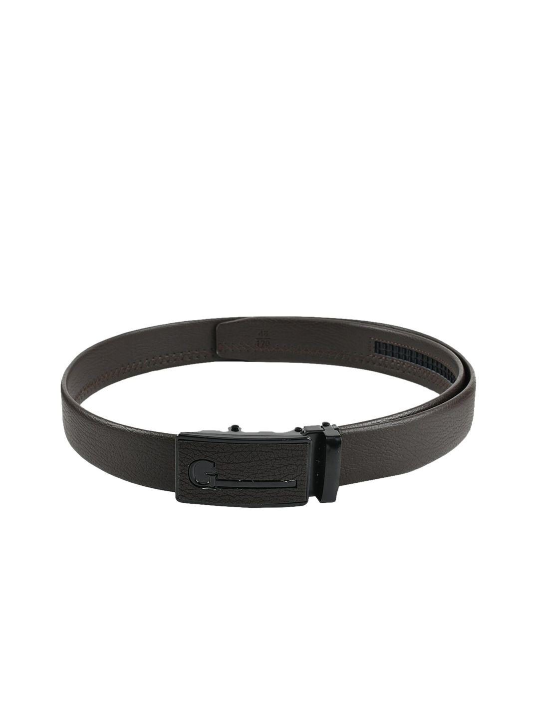 winsome deal men brown solid belt