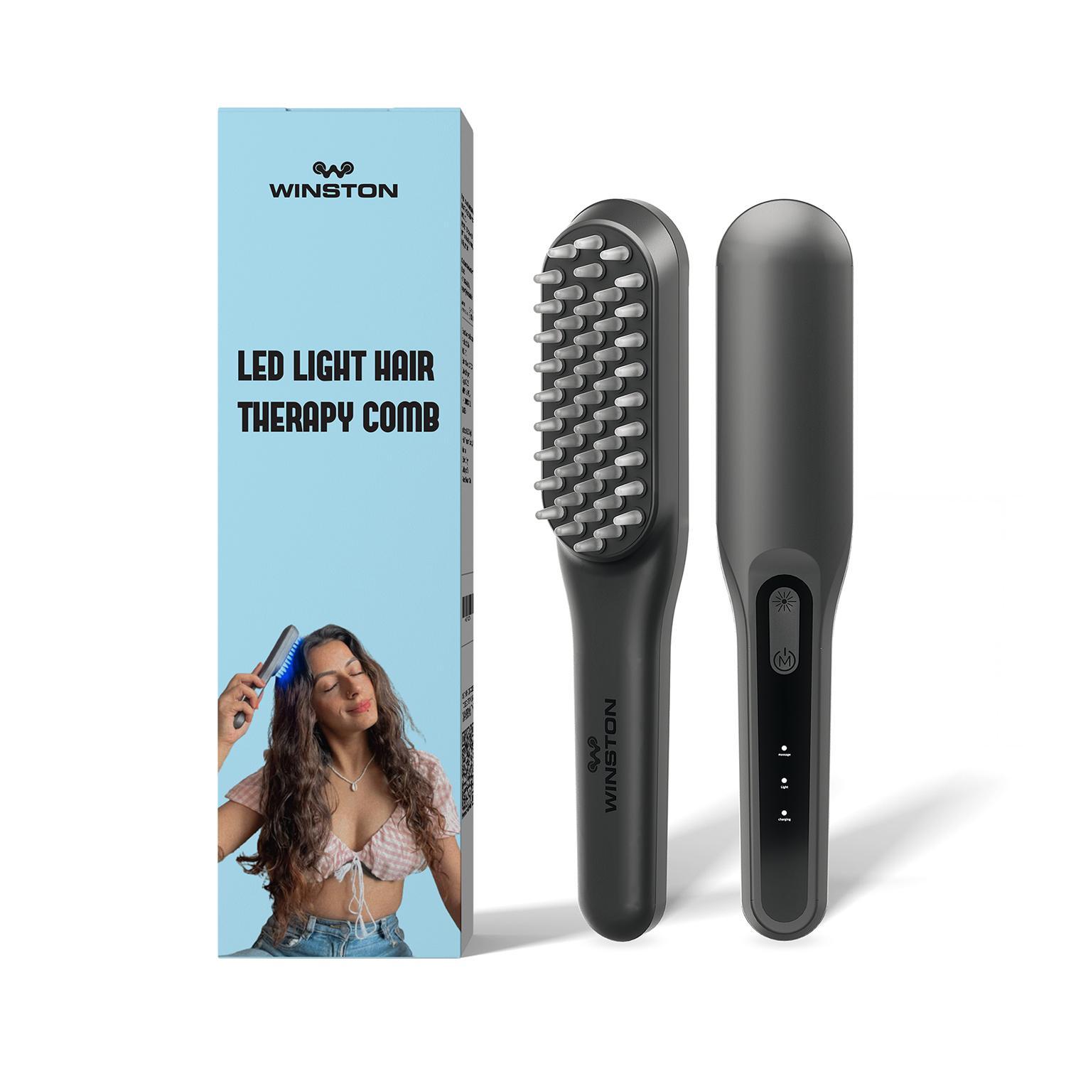 winston led hair growth therapy comb - grey (1pc)