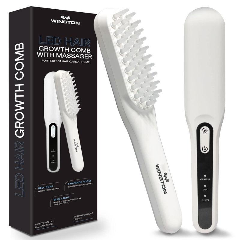 winston led hair growth therapy comb - white