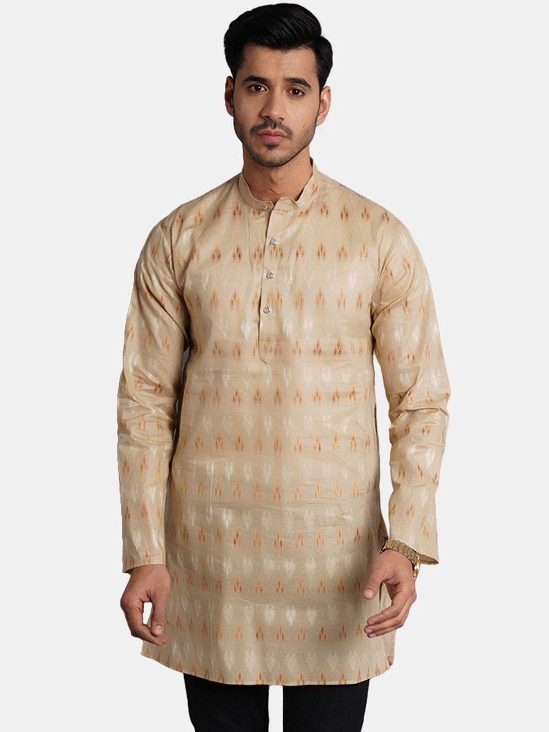 wintage ethnic motifs printed straight cotton kurta