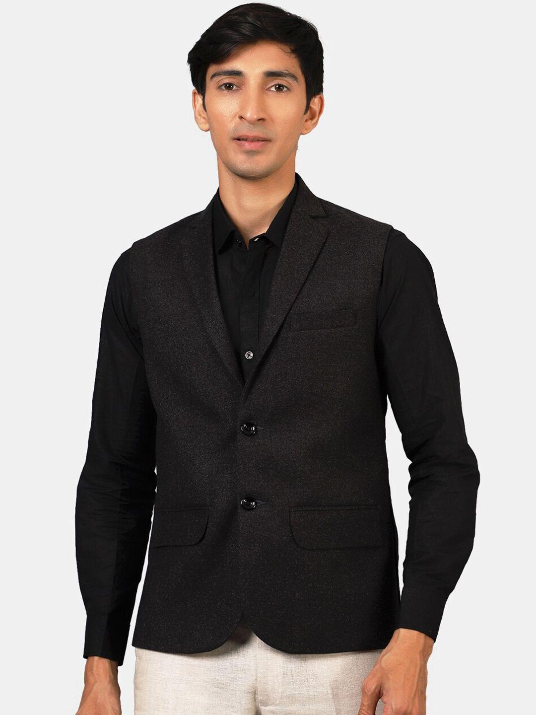 wintage-men-black-solid-nehru-jackets