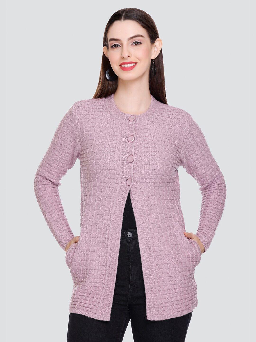 winter wonders cable knitted round neck longline cardigan