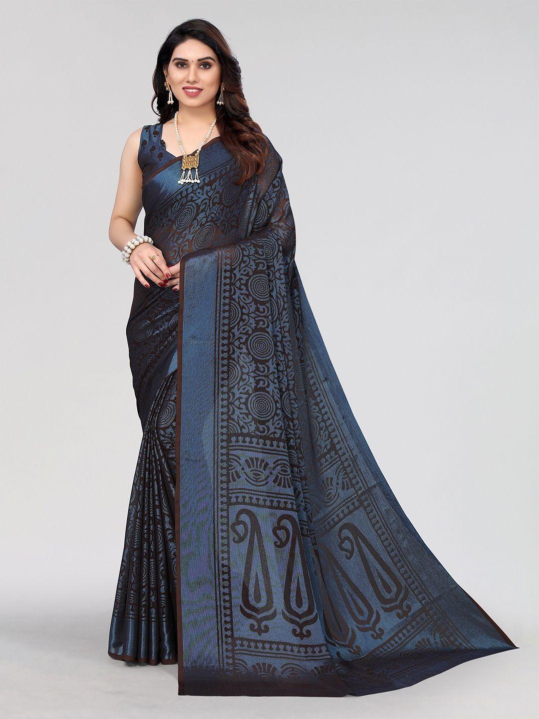 winza designer ethnic printed venkatgiri saree