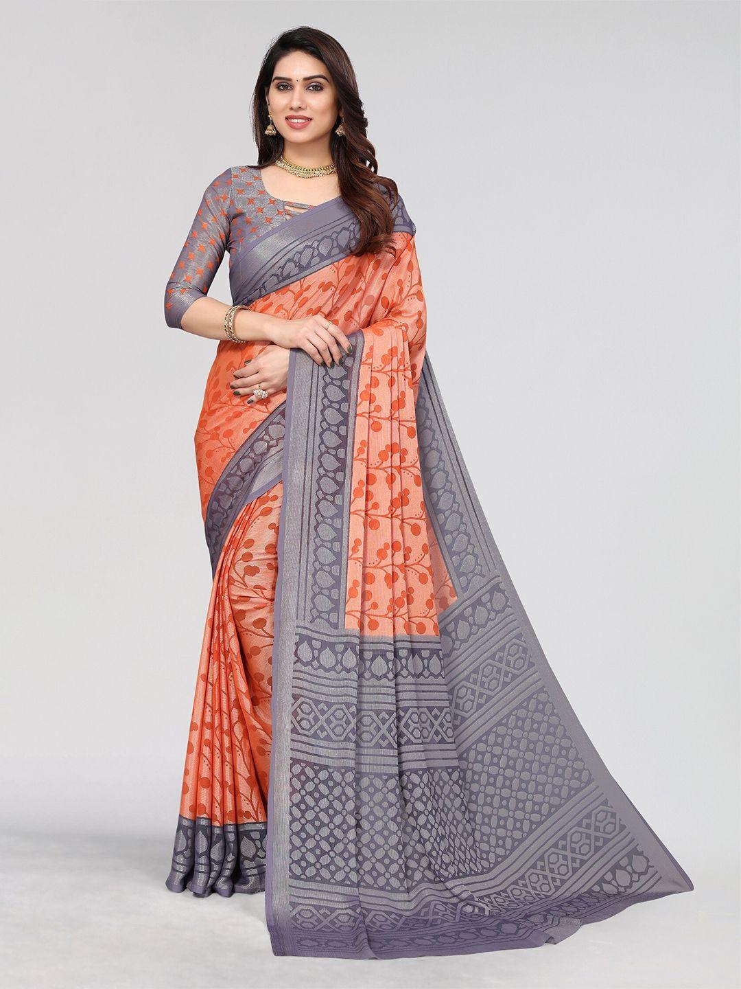 winza designer floral printed venkatgiri saree