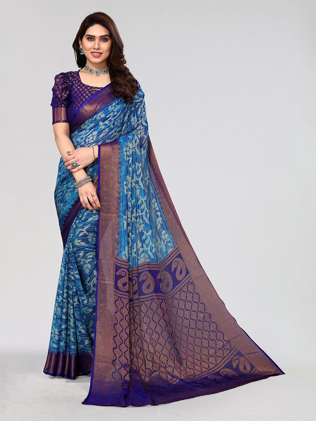 winza designer floral printed venkatgiri saree