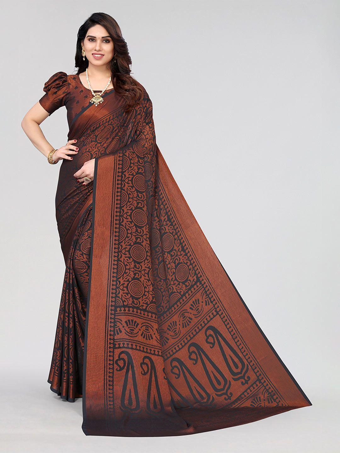 winza designer geometric printed venkatgiri saree