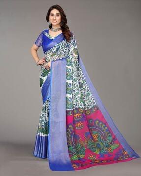 winza designer women fashion chiffon saree for women (chiffon sarees, sarees for wedding) printed saree