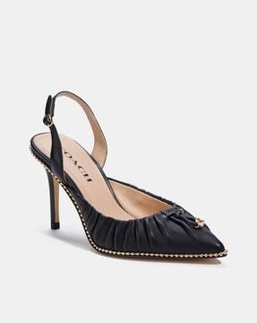 wionna slingback pumps with buckled closure