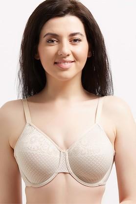 wired fixed strap non padded women's every day bra - sand