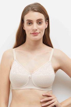 wired fixed straps lightly padded women's every day bra - sand