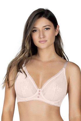 wired fixed straps non padded womens every day bra - natural