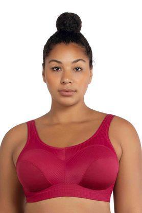 wired multiway straps lightly padded womens sports bra - maroon