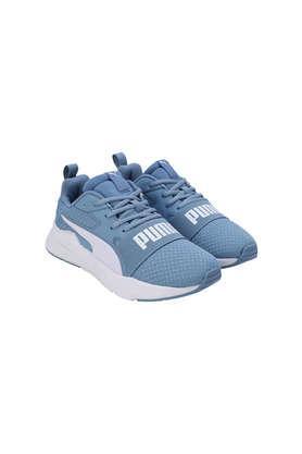 wired run pure jr blended lace up boys sports shoes - blue