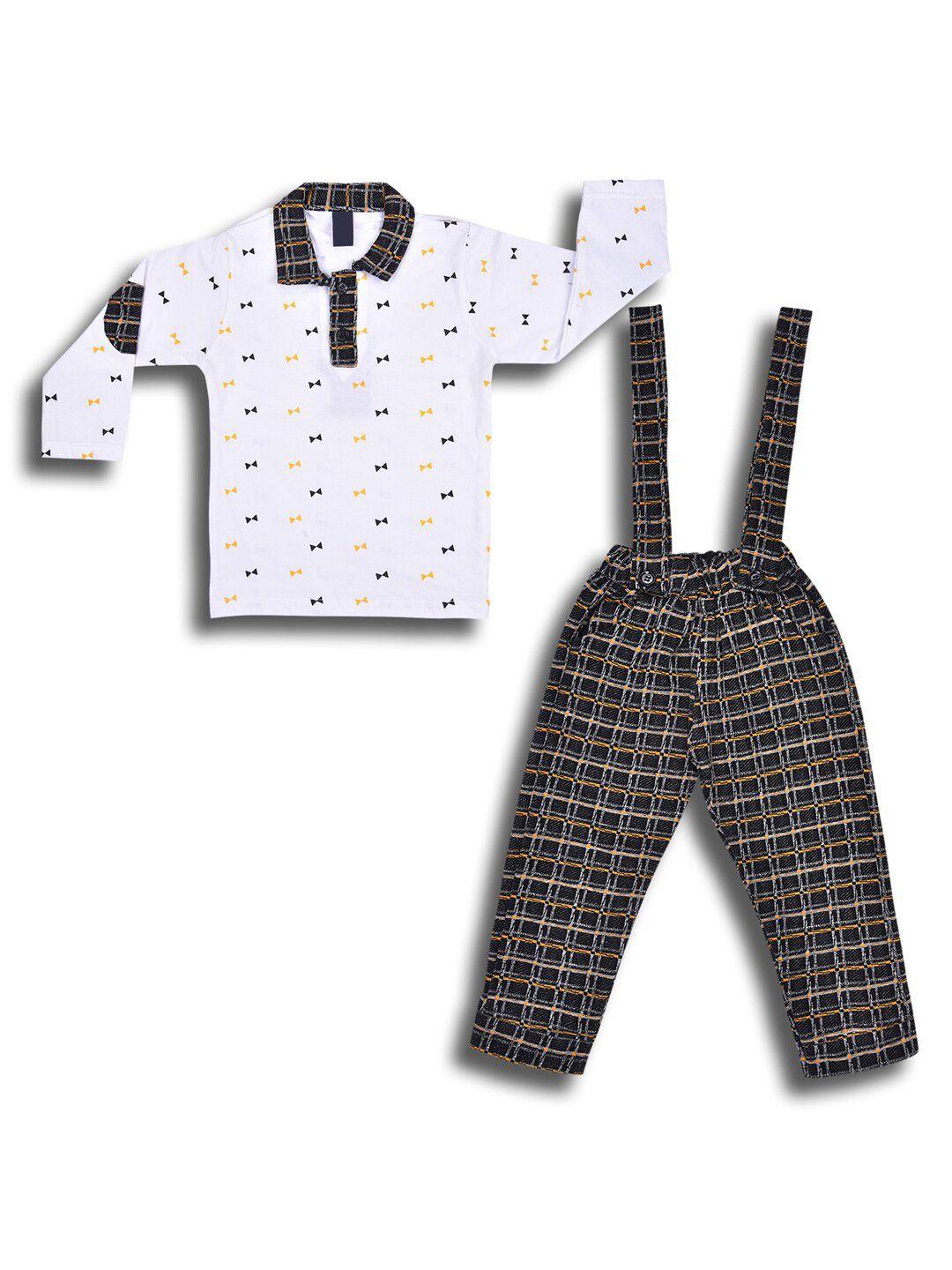 wish karo infant boys printed cotton t-shirt with trousers