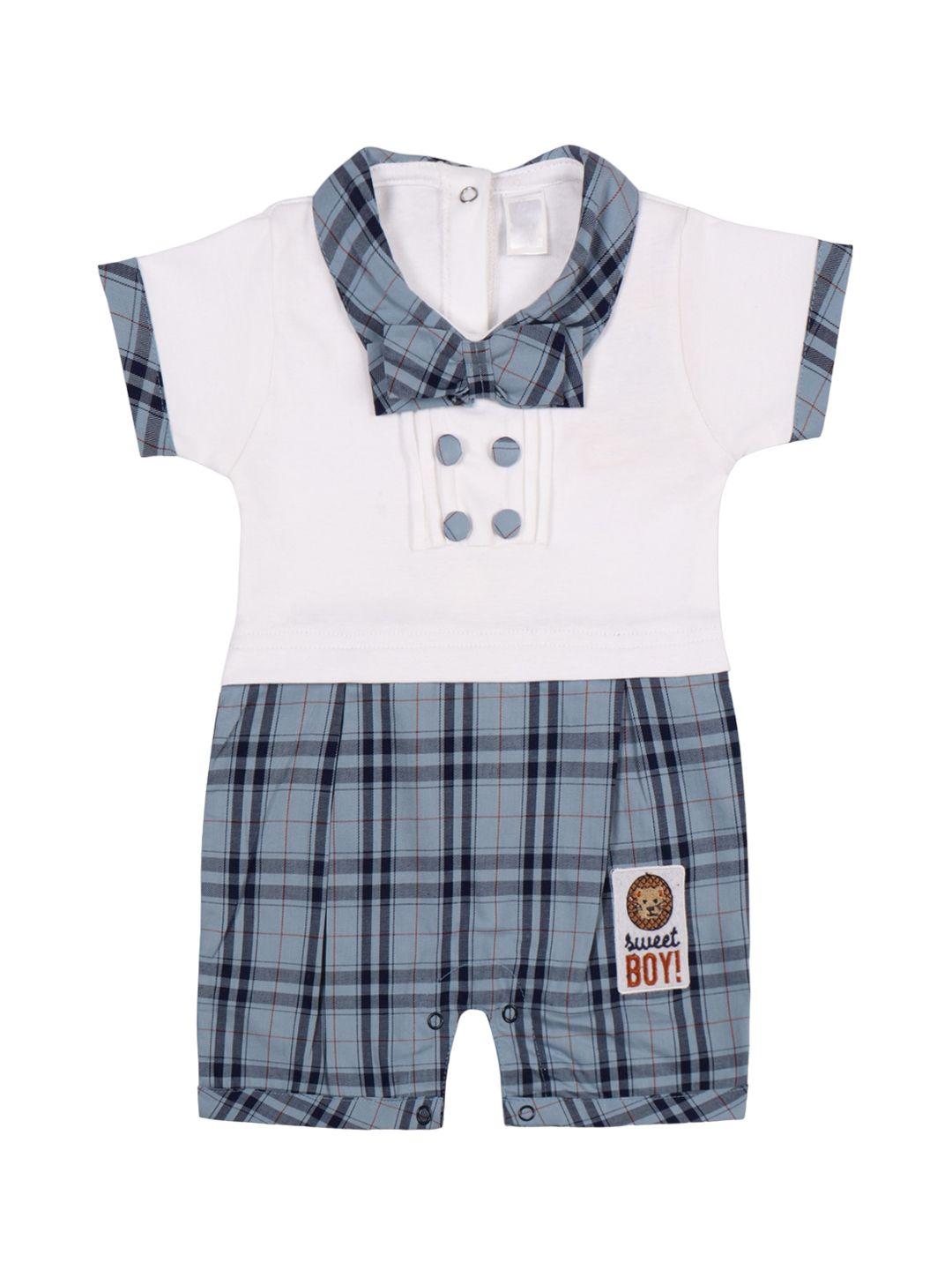 wish karo infants boys striped cotton rompers with aattached bow