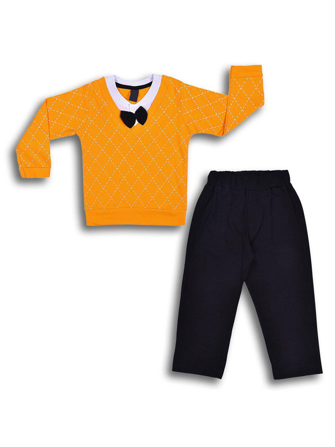 wish karo boys checked t-shirt with trousers