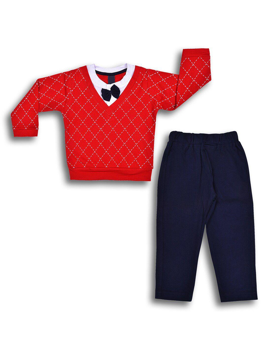 wish karo boys checked t-shirt with trousers