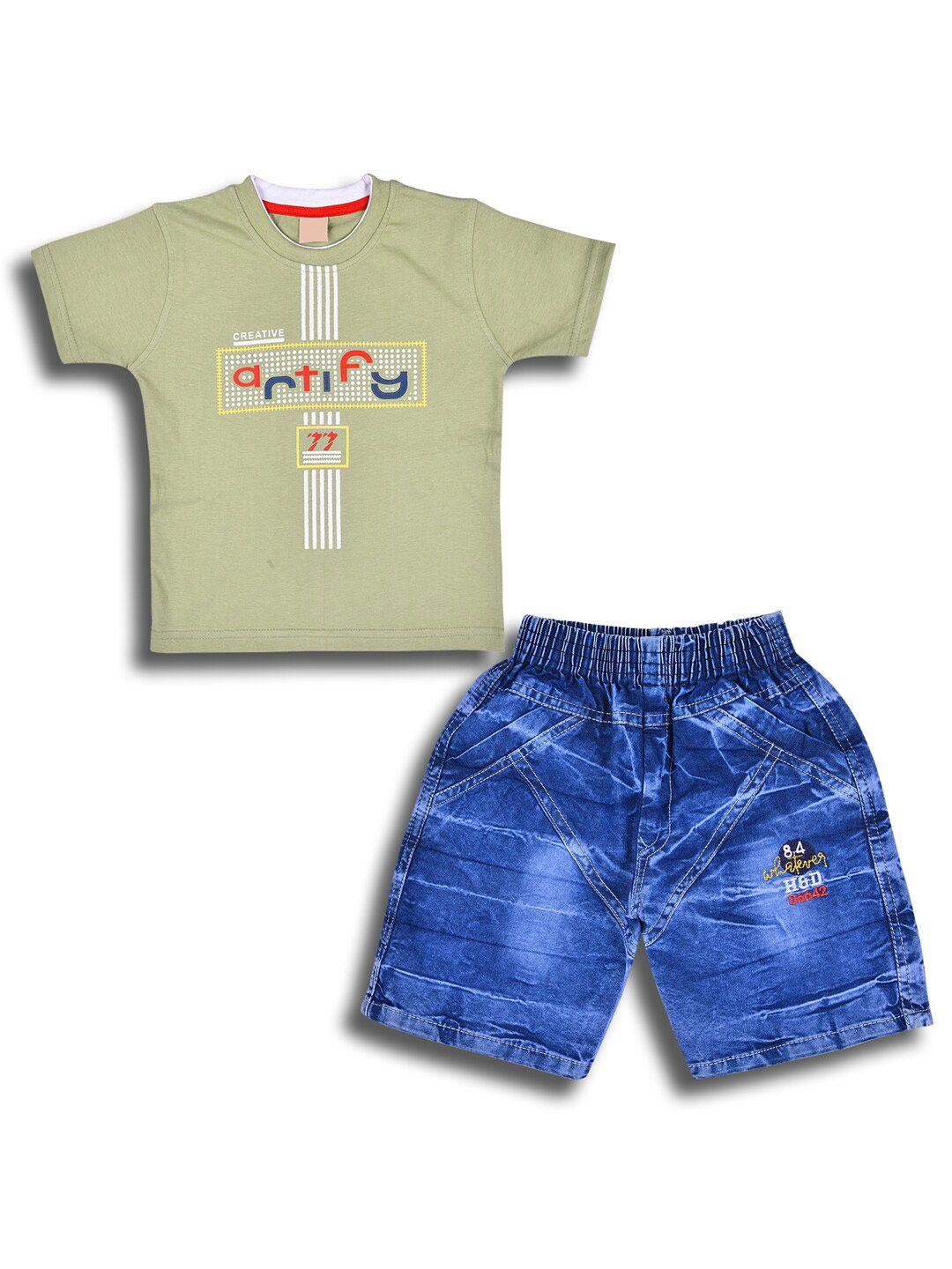 wish karo boys printed t-shirt with shorts