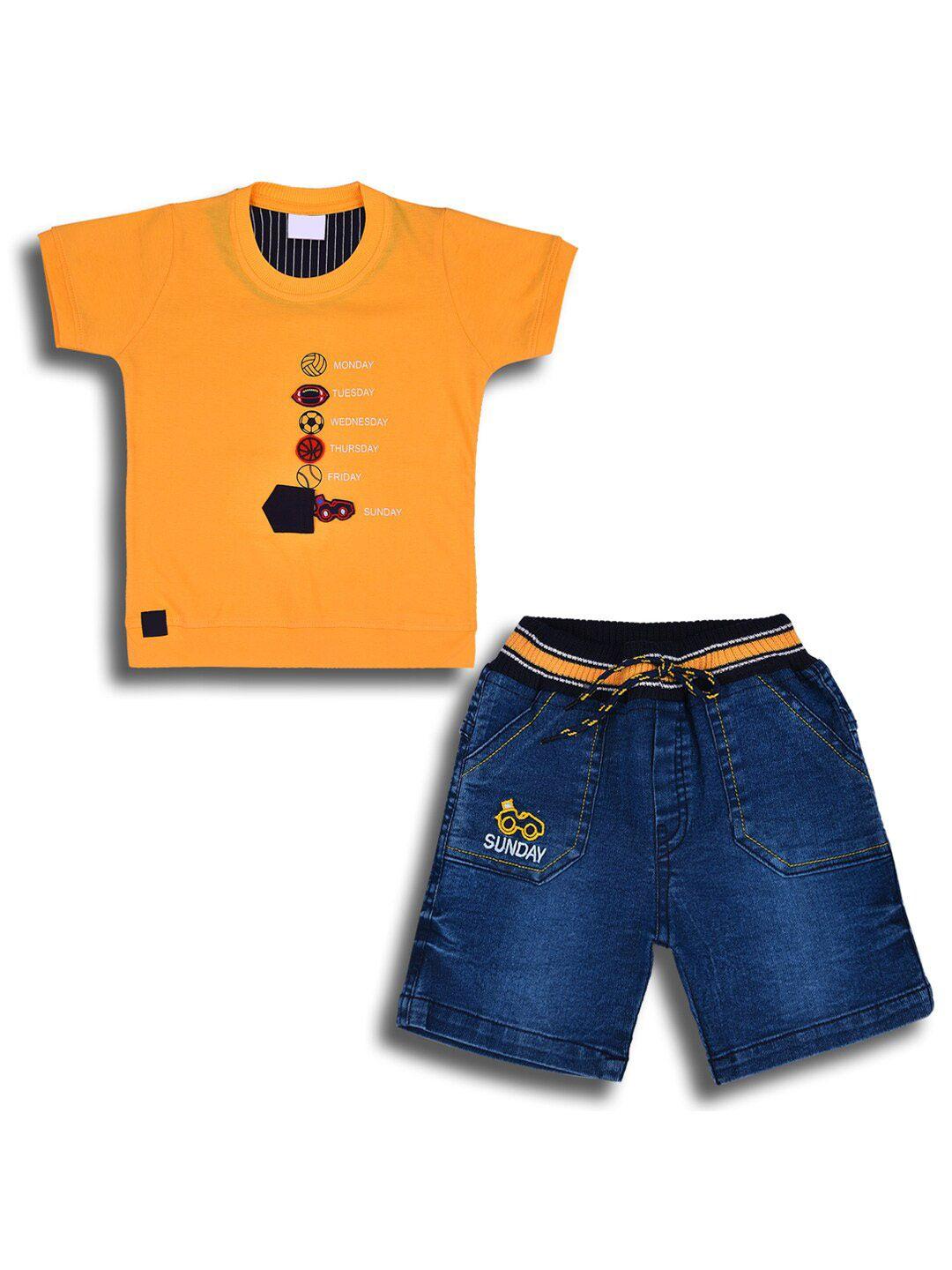 wish karo boys printed t-shirt with shorts