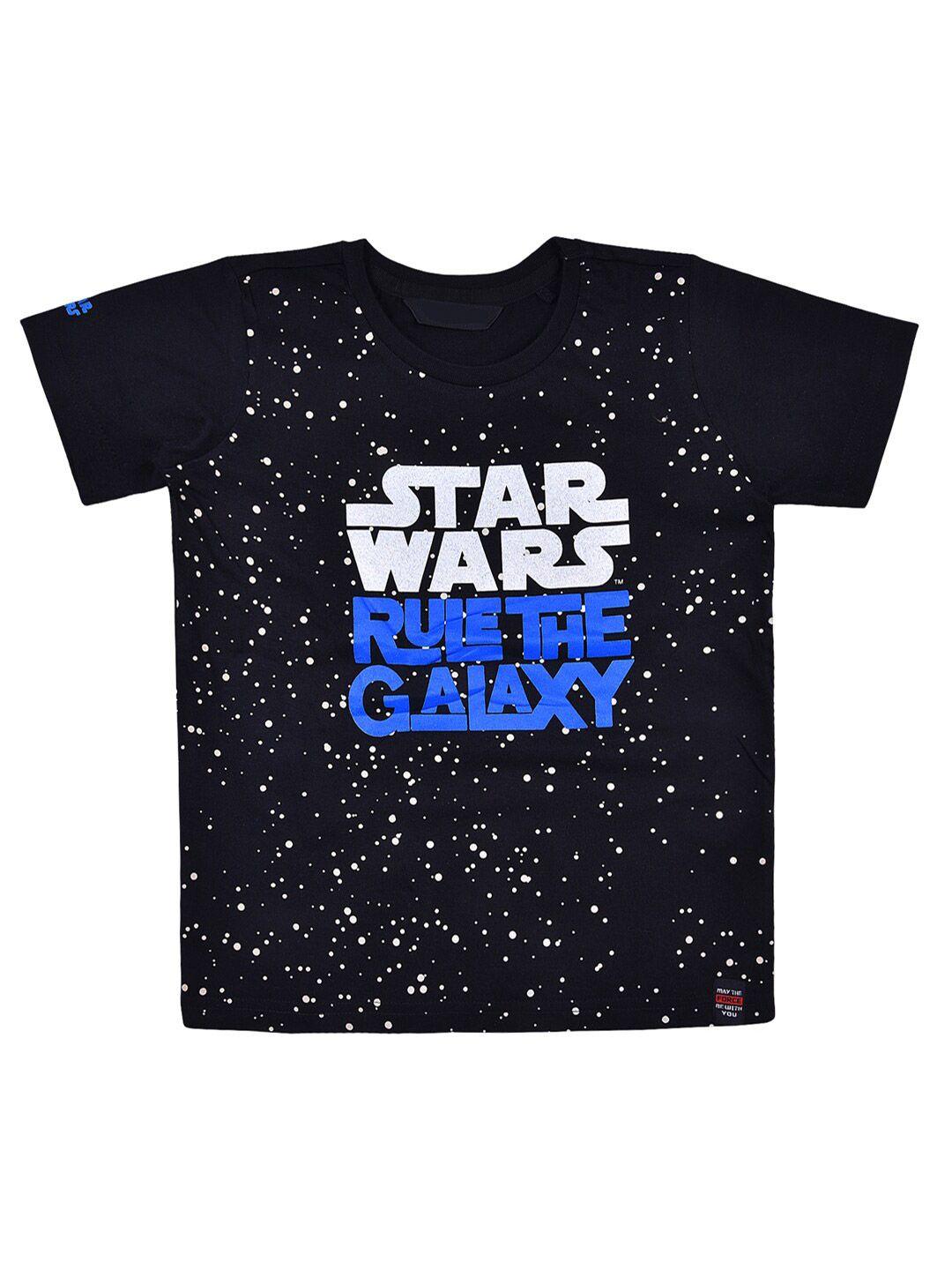 wish karo boys typography star wars printed cotton t-shirt