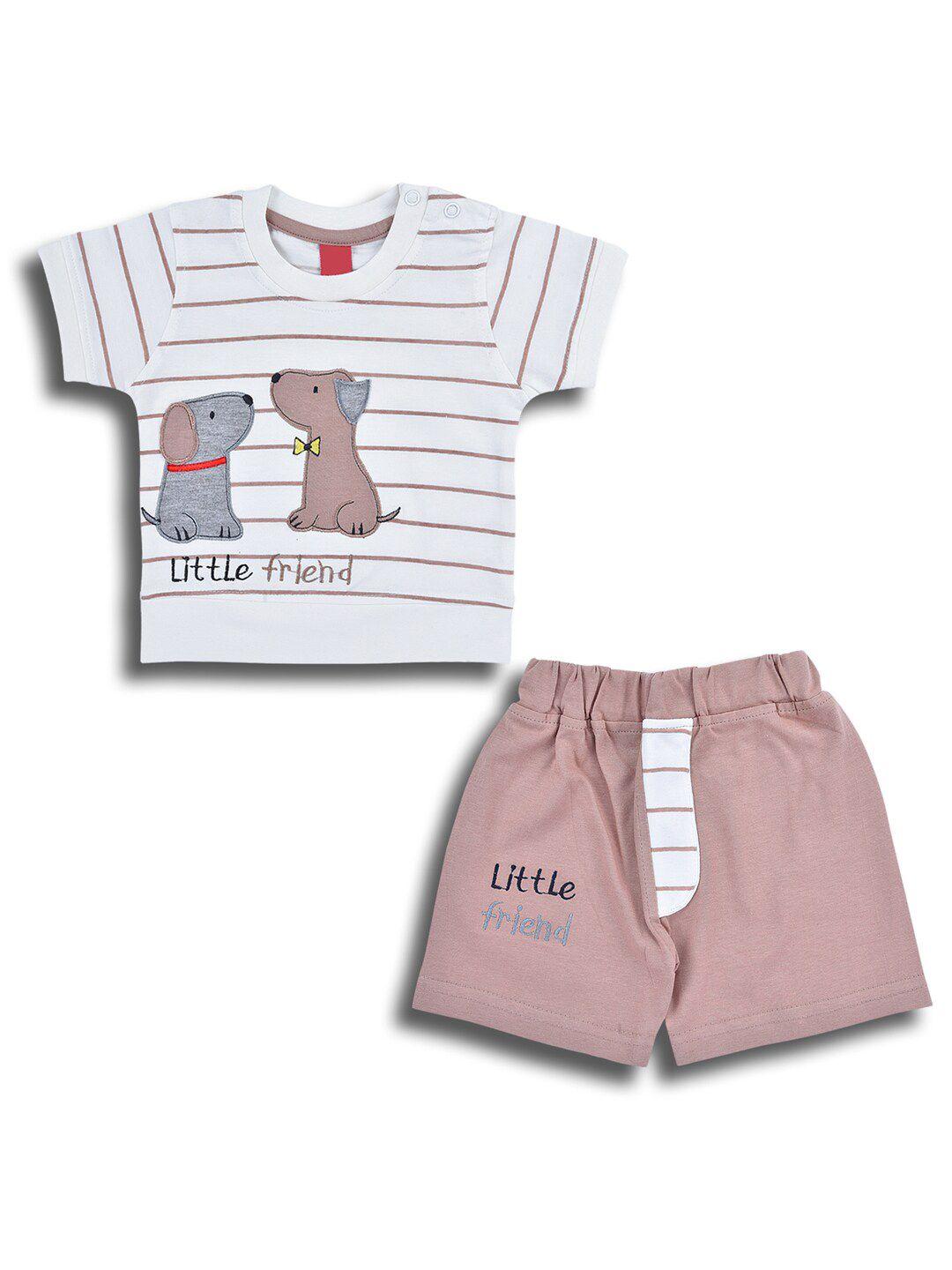 wish karo infant boys striped t-shirt with shorts