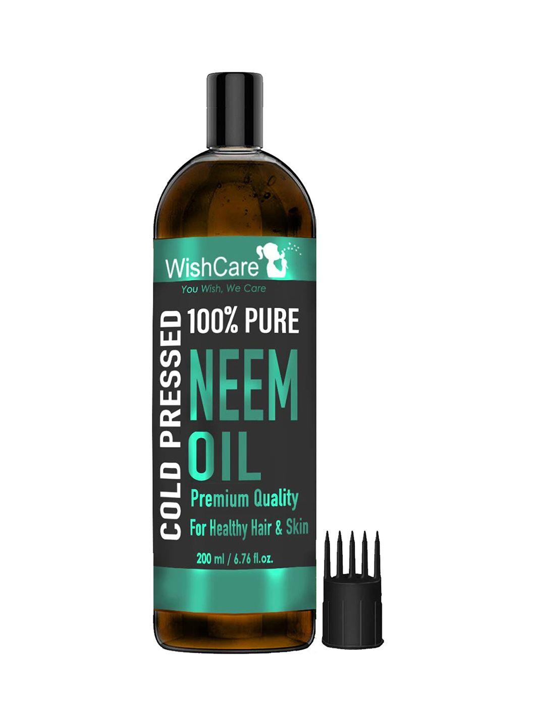 wishcare cold pressed neem oil for skin & hair 200 ml