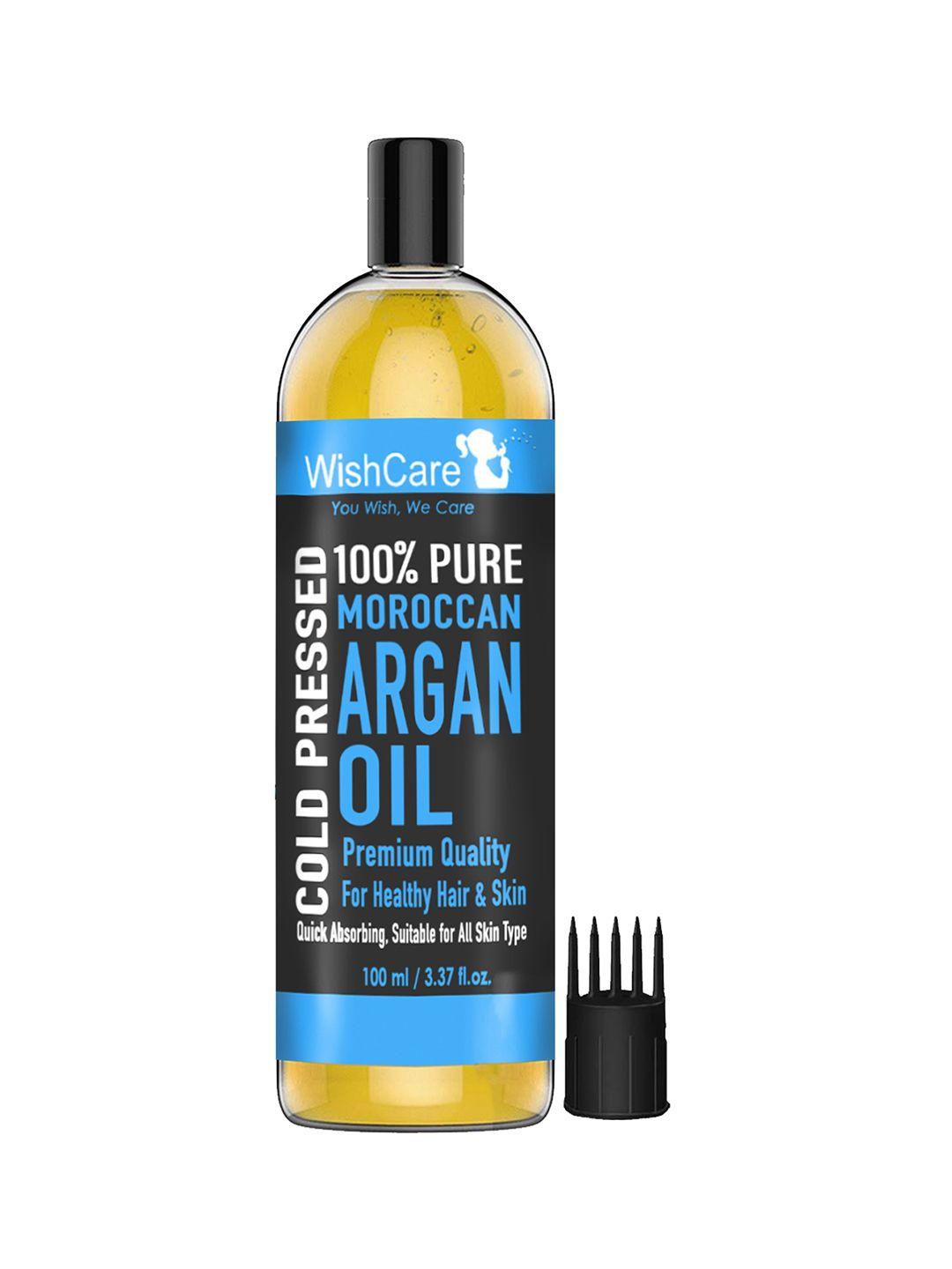 wishcare yellow pure cold pressed & natural moroccan argan oil 100 ml