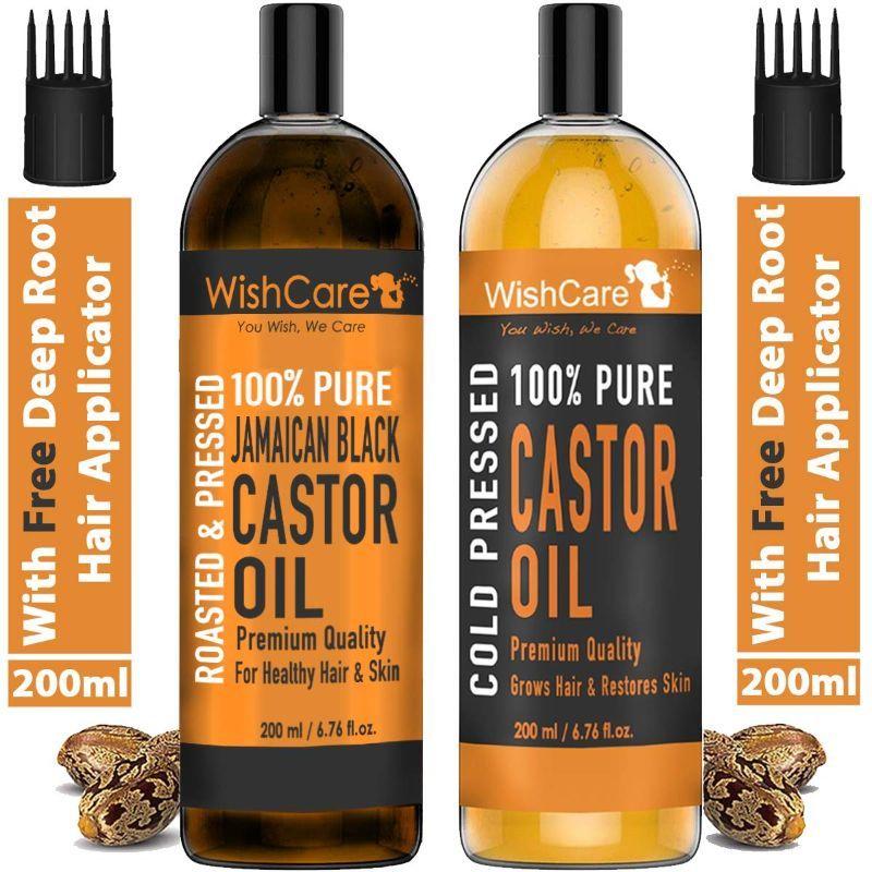 wishcare 100% pure castor oil & jamaican black castor oil