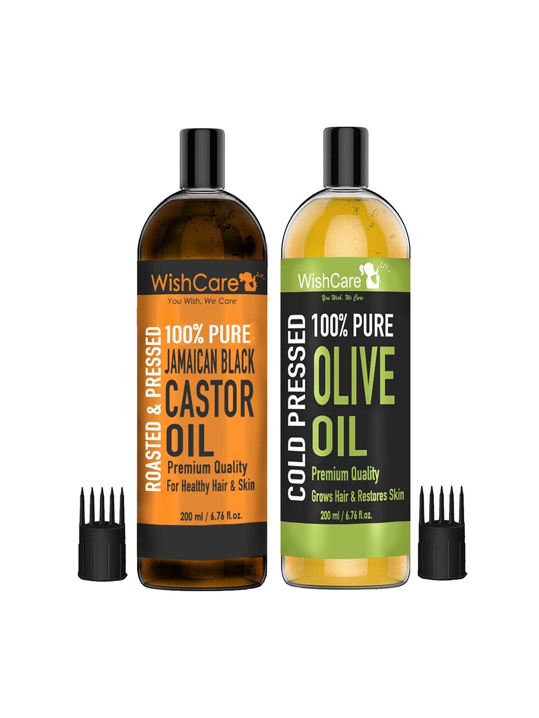 wishcare 100% pure jamaican black castor oil & olive carrier oil- 200ml