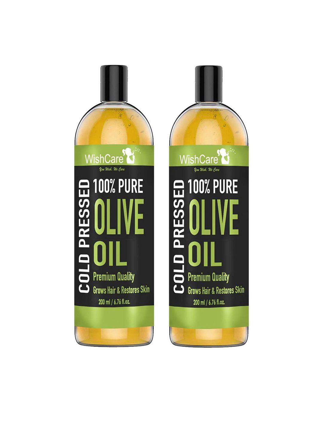 wishcare set of 2 premium cold pressed olive carrier oil 200 ml