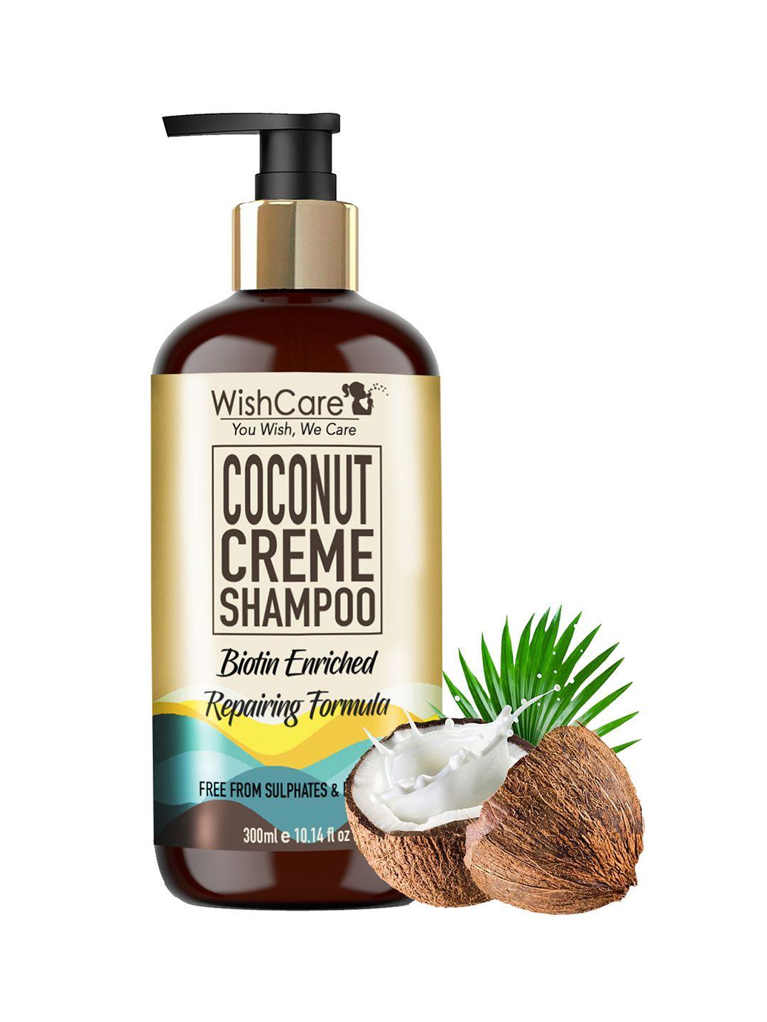 wishcare unisex coconut creme repairing formula shampoo 300ml