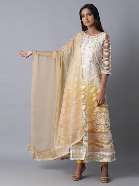 wishful by w golden woven pattern dupatta