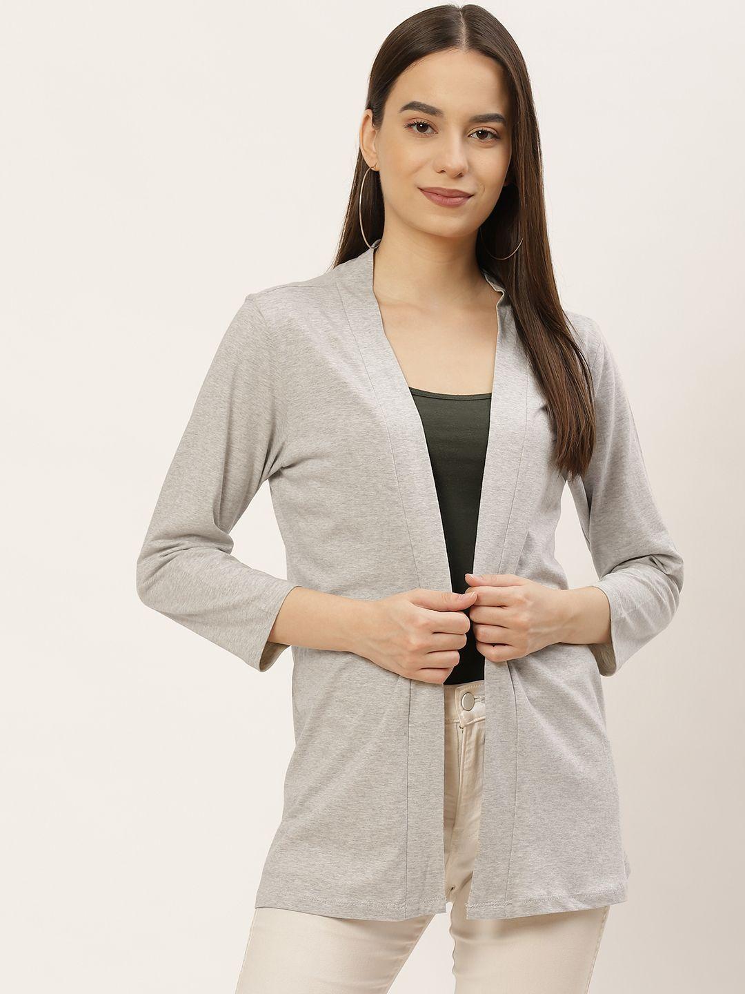 wisstler women grey melange shrug